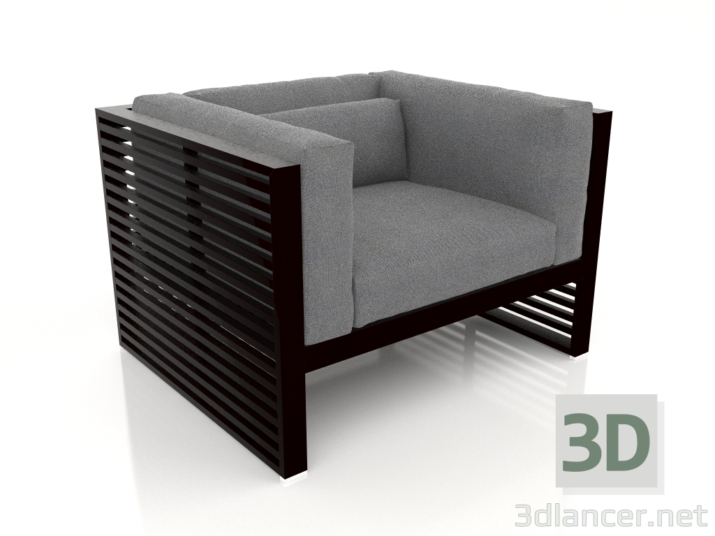 3d model Lounge chair (Black) - preview