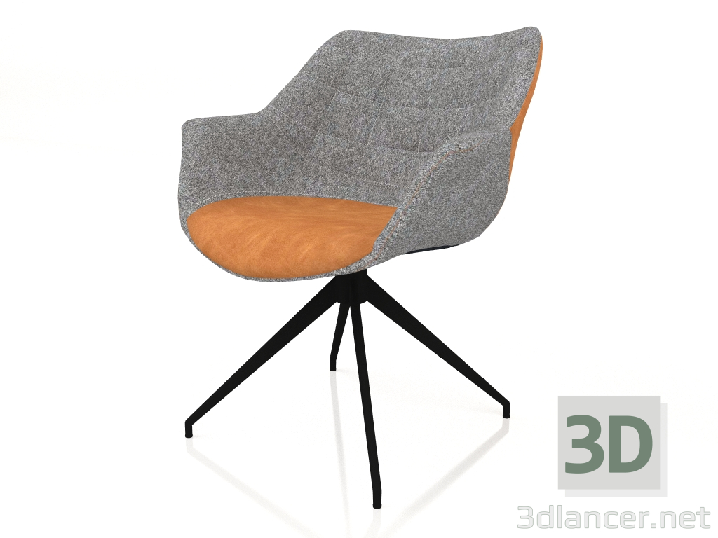 3d model Doulton swivel chair (Vintage Brown) - preview