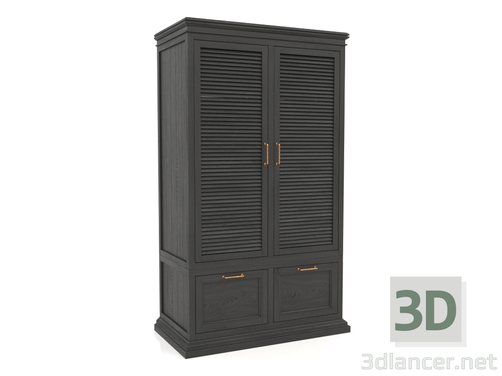 3d model Wardrobe (2 sections) - preview