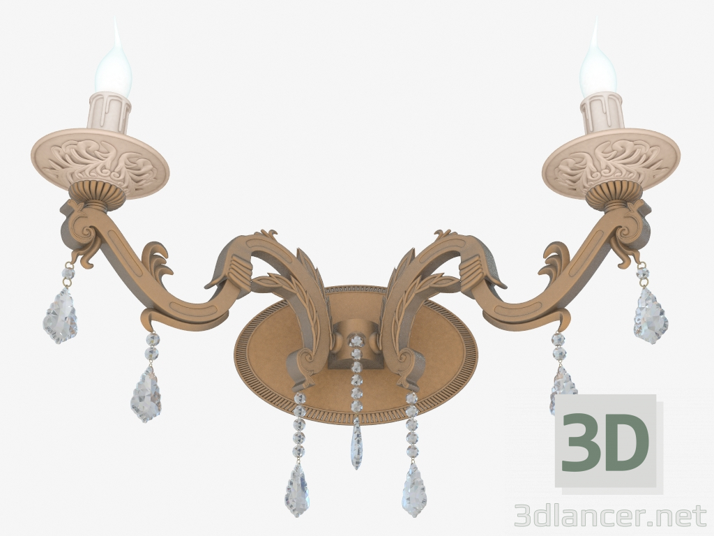 3D Modell Sconce Lieblings Porchelano (1090-2w) - Vorschau