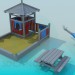 modello 3D Sandbox e swing - anteprima