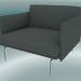 3D Modell Armchair Outline (Remix 163, Poliertes Aluminium) - Vorschau