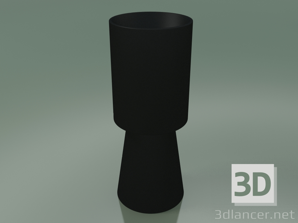 3d model Giravolta Vase - B vase (Matt Black) - preview