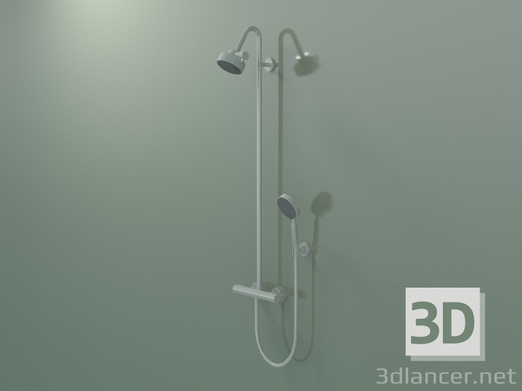 3d model Tubería de ducha con termostato y ducha fija 3jet (34640800) - vista previa