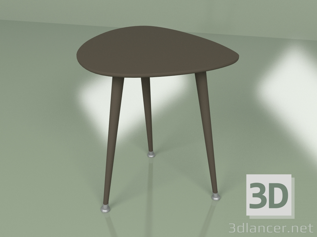 3d model Mesa auxiliar Drop monocromo (marrón oscuro) - vista previa