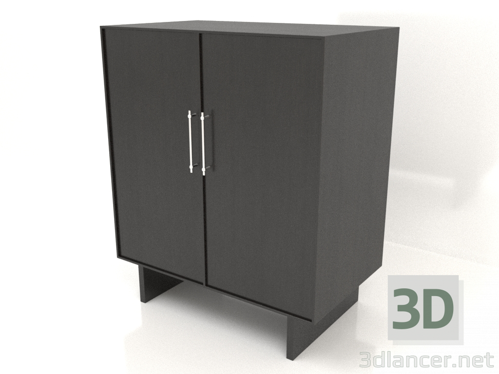 3d model Armario W 02 (1000x600x1200, madera negra) - vista previa