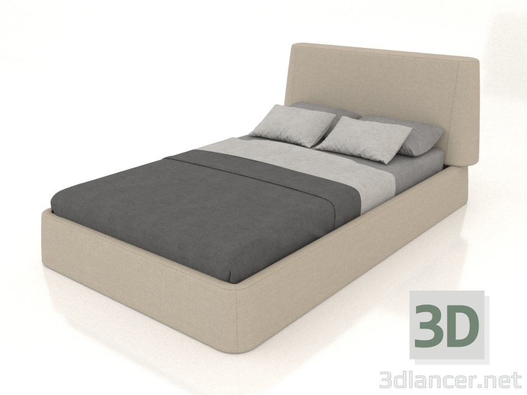 modello 3D Letto matrimoniale Picea 1200 (beige) - anteprima