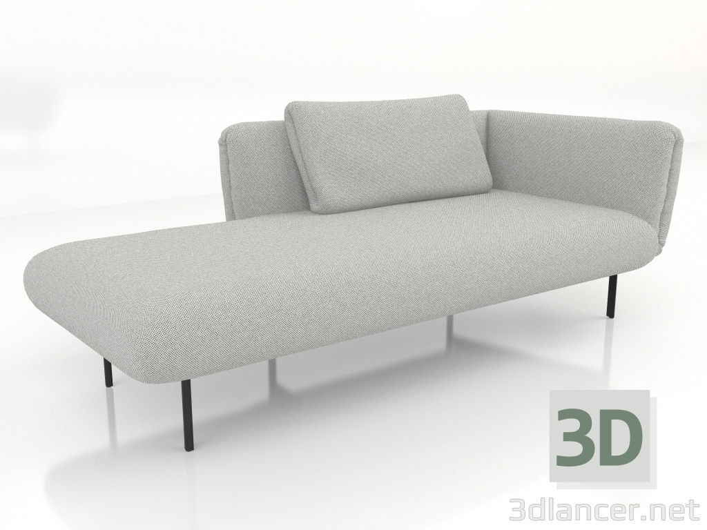 Modelo 3d Chaise longue 190 à direita (opção 2) - preview