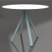 modèle 3D Table à manger ronde sur pied colonne Ø90 (Bleu gris) - preview