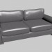 3D Modell Schlafsofa, dreifach Klimt - Vorschau