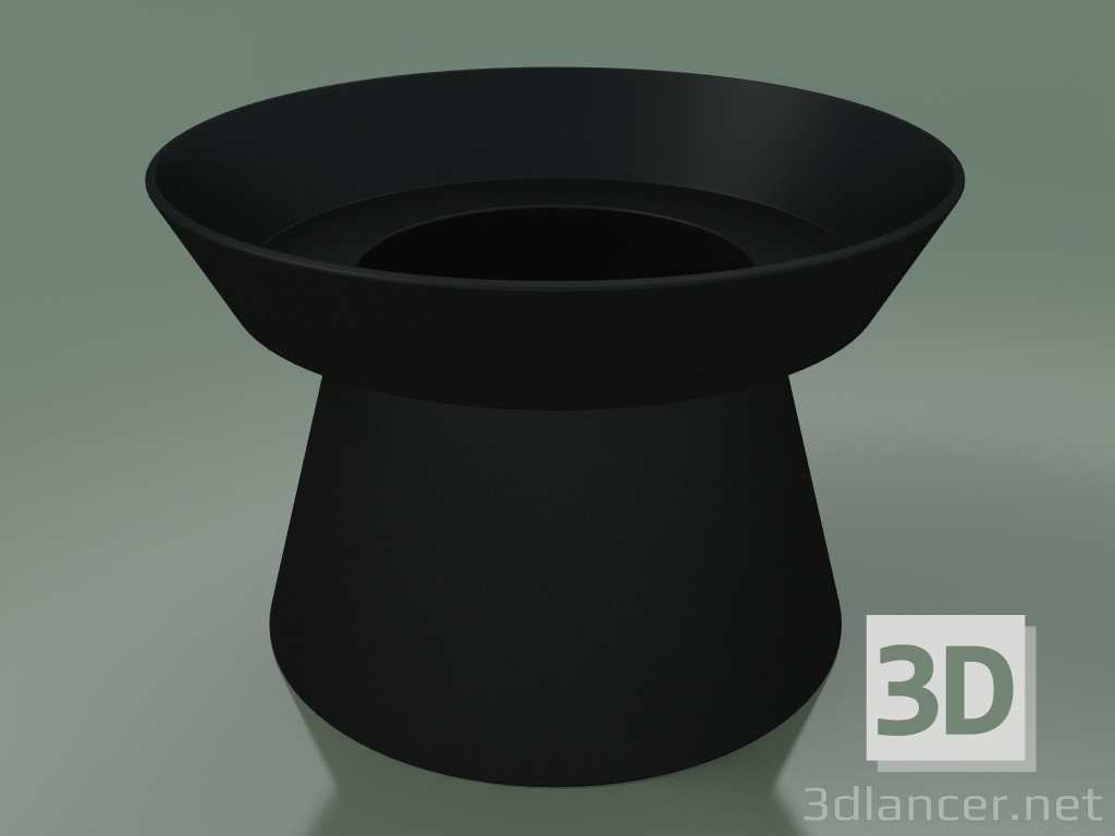 3d model Giravolta Vase - C vase (Matt Black) - preview