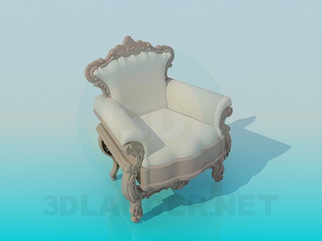 3d model Sillón barroco - vista previa