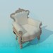 3d model Sillón barroco - vista previa