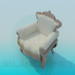 3d model Sillón barroco - vista previa