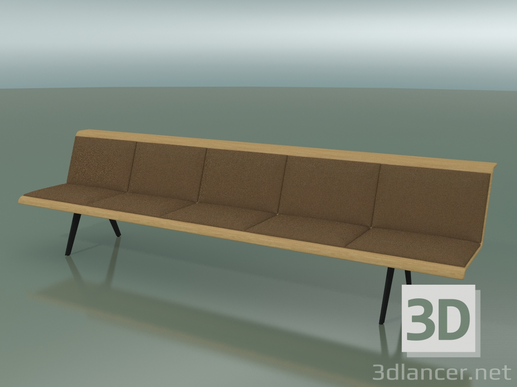 modello 3D Modulo centrale Waiting 4502 (L 300 cm, Rovere naturale) - anteprima