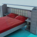 3D Modell Bett - Vorschau