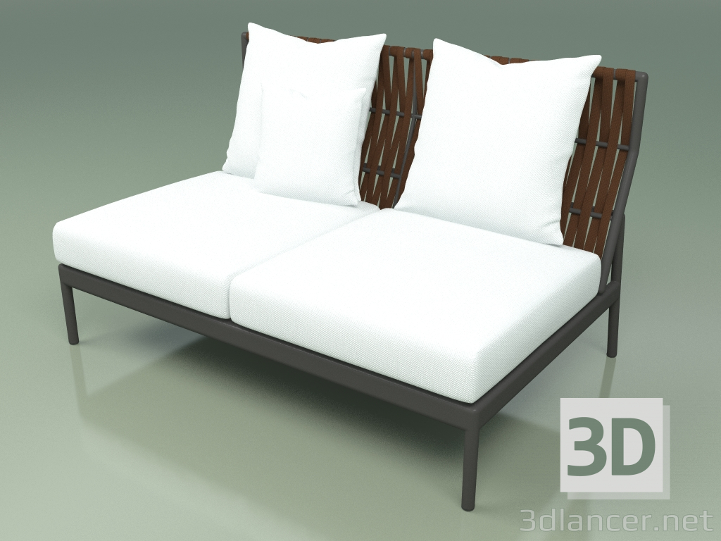 3d model Módulo de sofá central 106 (Belt Brown) - vista previa