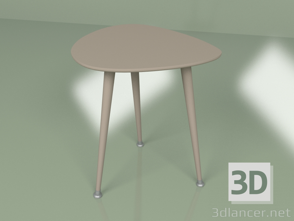 Modelo 3d Mesa lateral drop monocromático (café) - preview