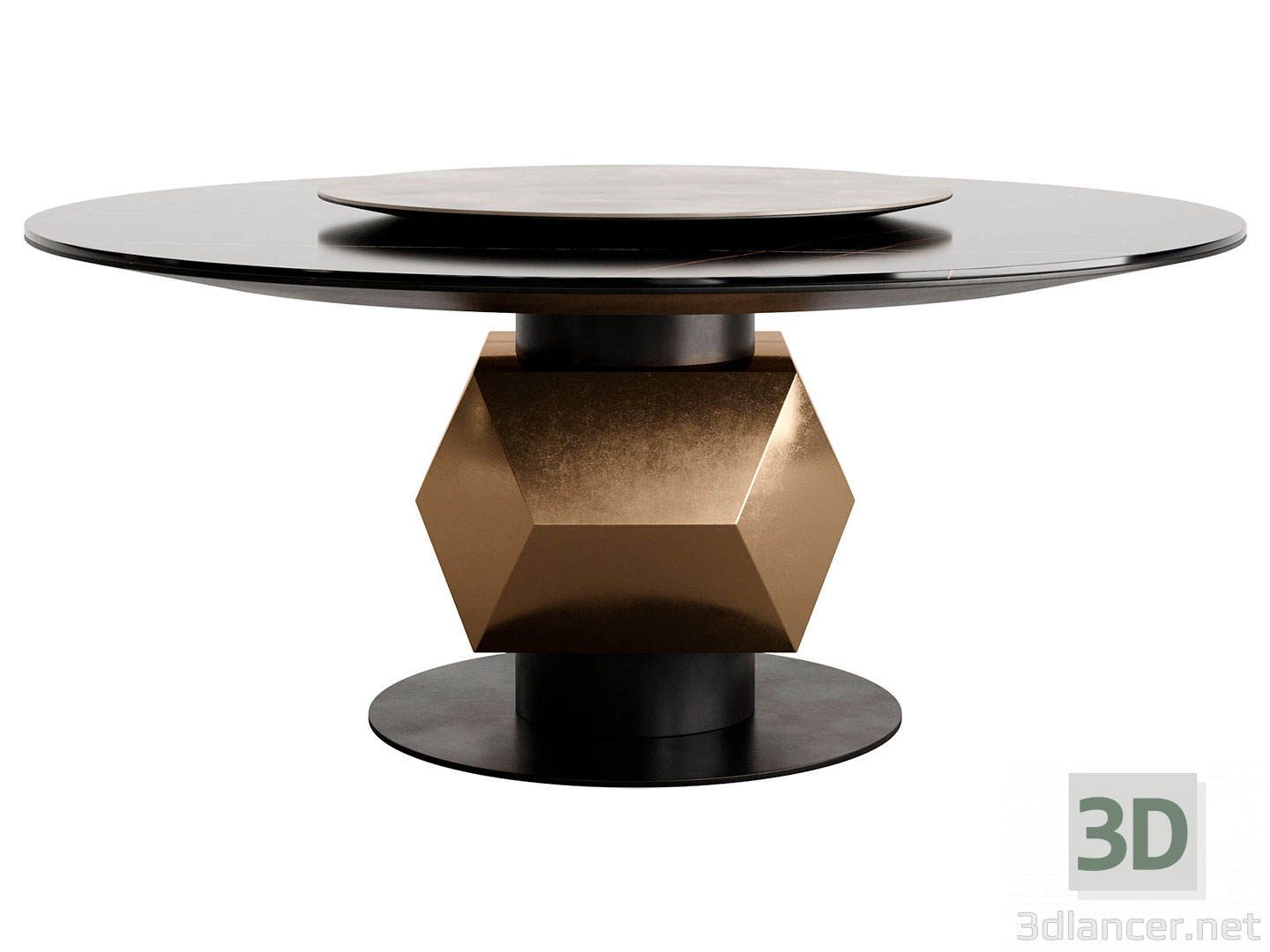 modèle 3D de TL-2920_Table à manger ronde par Tonino Lamborghini acheter - rendu