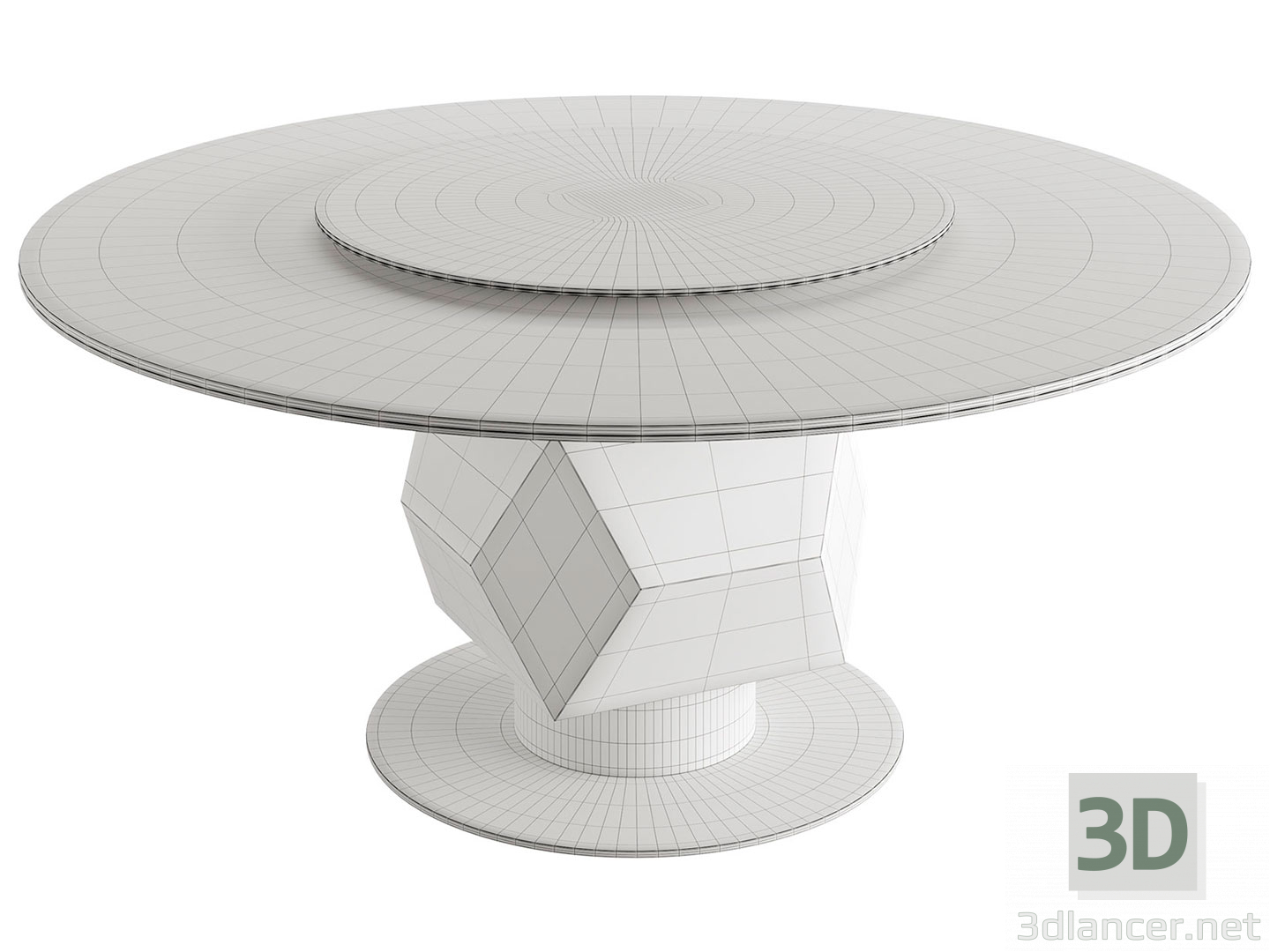 modèle 3D de TL-2920_Table à manger ronde par Tonino Lamborghini acheter - rendu