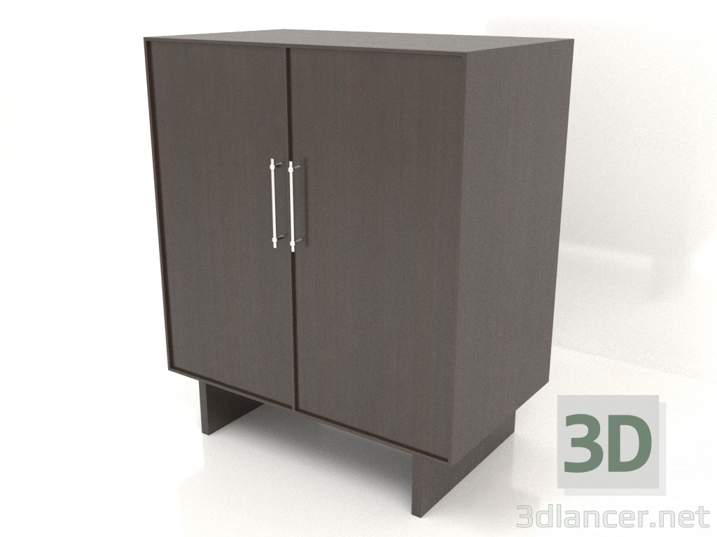 modello 3D Armadio L 02 (1000x600x1200, marrone legno) - anteprima