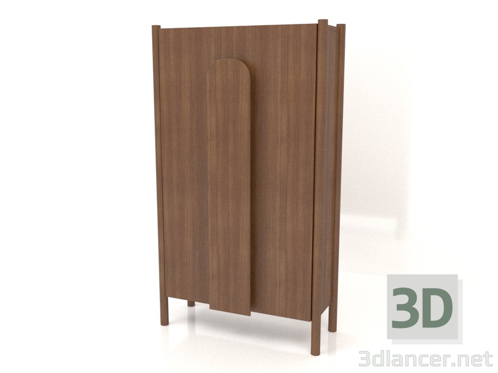 3d model Armario con tiradores largos W 01 (800x300x1400, madera marrón claro) - vista previa