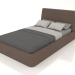 3d model Double bed Picea 1200 (brown) - preview