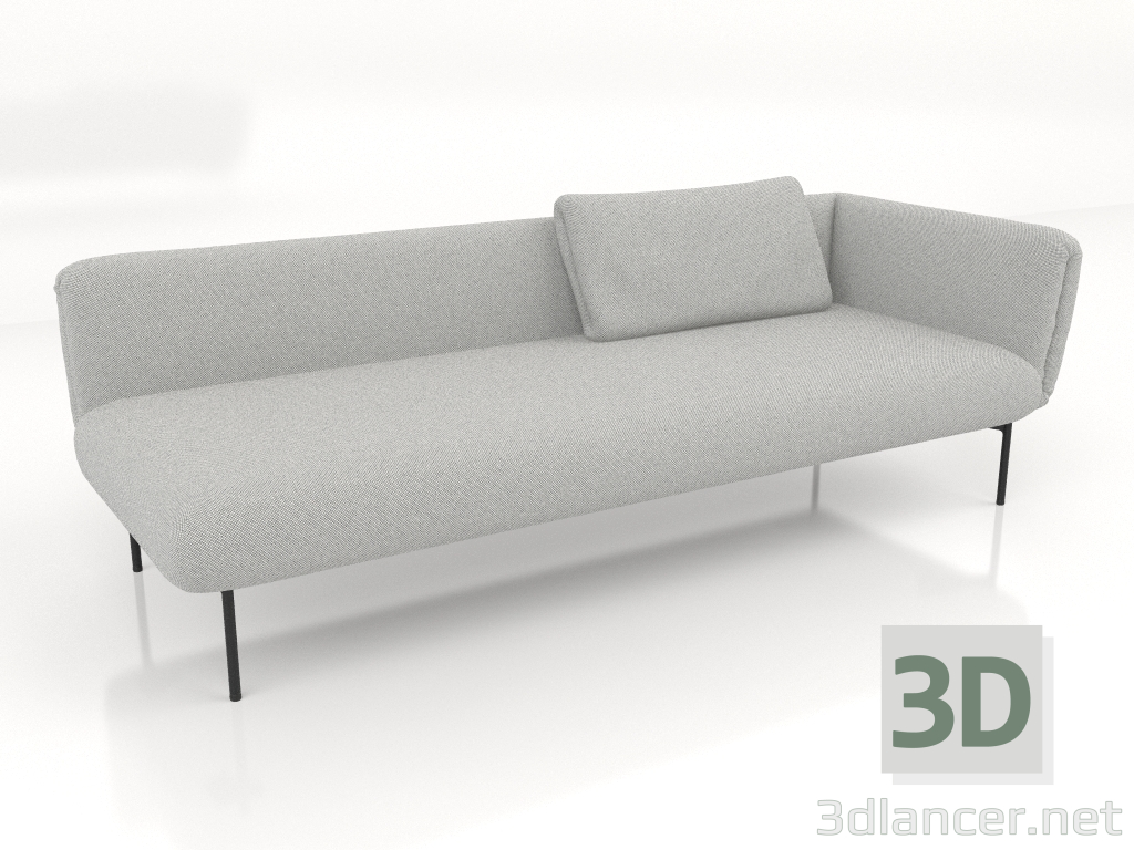 3d model End sofa module 225 right (option 1) - preview