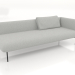 3d model End sofa module 225 right (option 1) - preview