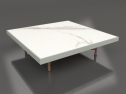 Table basse carrée (Gris ciment, DEKTON Aura)
