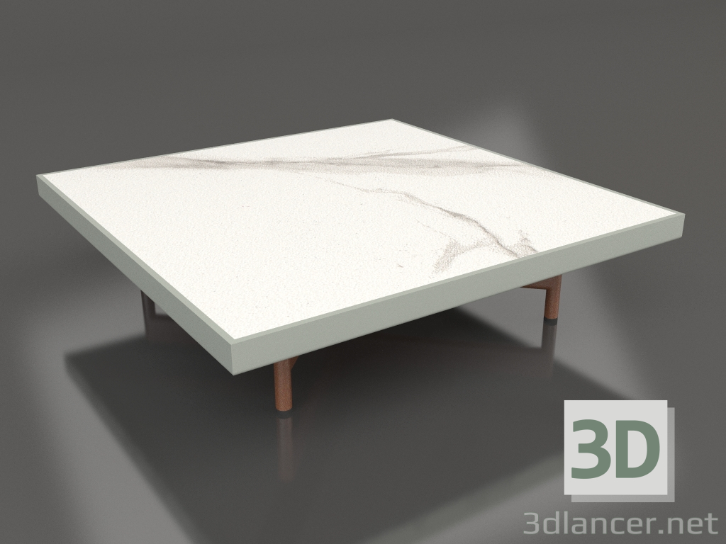 modello 3D Tavolino quadrato (Grigio cemento, DEKTON Aura) - anteprima