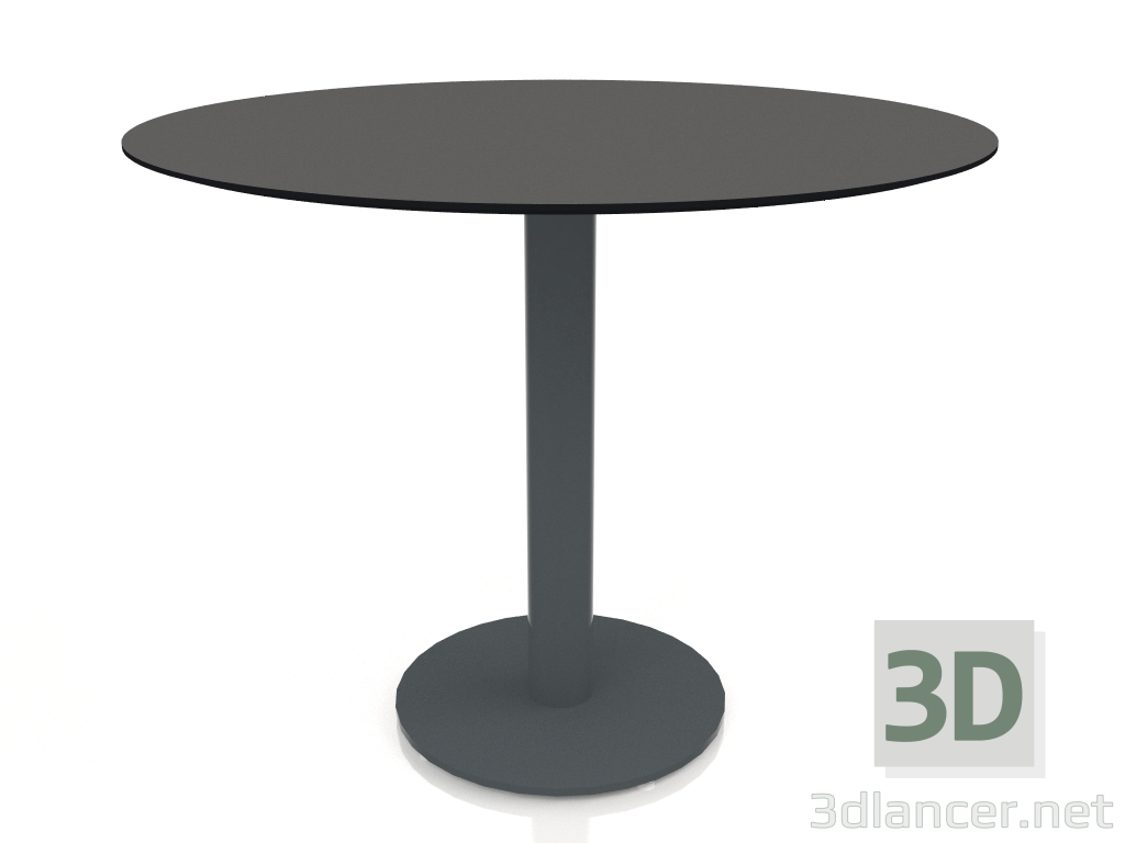 3d model Mesa de comedor sobre pata columna Ø90 (Antracita) - vista previa