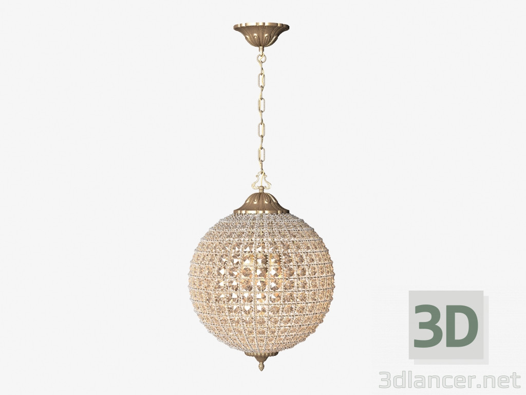 3D modeli Tavan aydınlatma armatürü Alcazar Crystal Orta Avize (CH054-3-VBN) - önizleme