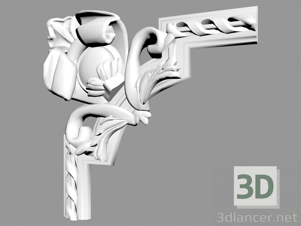 Modelo 3d Membro de esquina CF607-B - preview