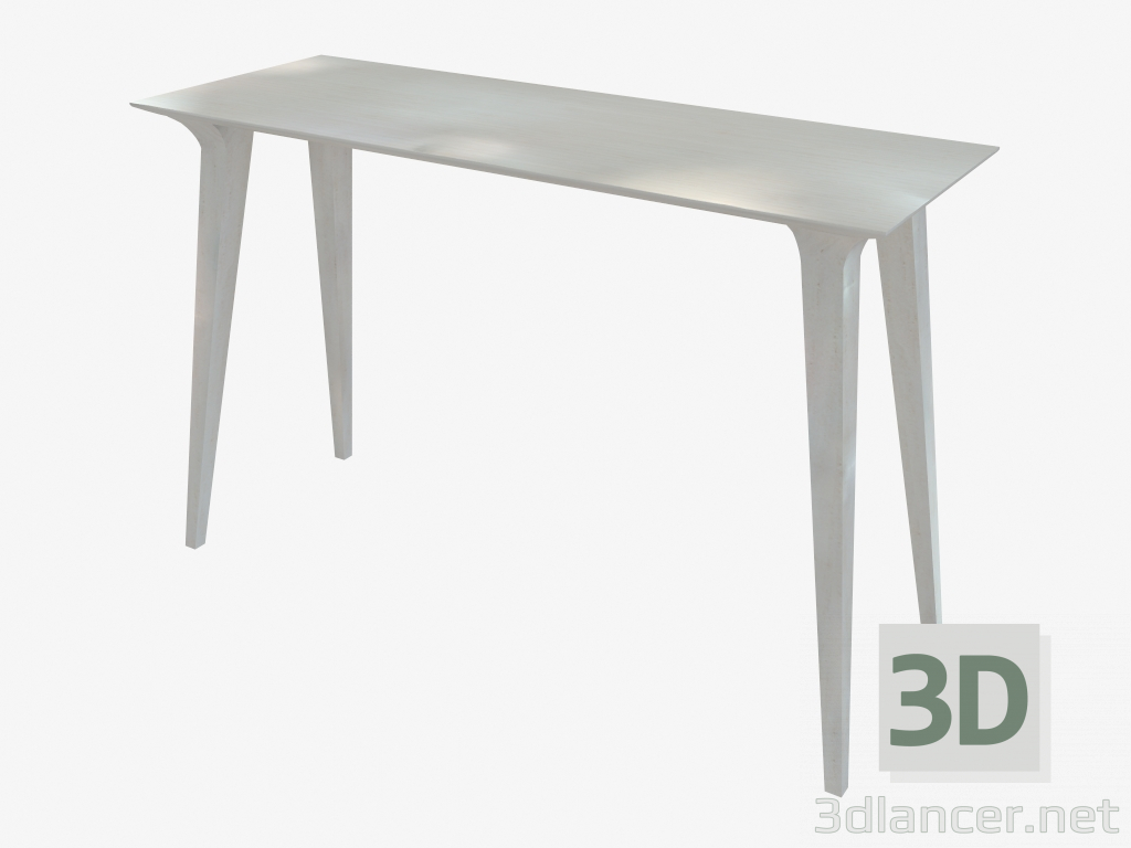 modello 3D Tavolo consolle (frassino tinto bianco 40x110) - anteprima