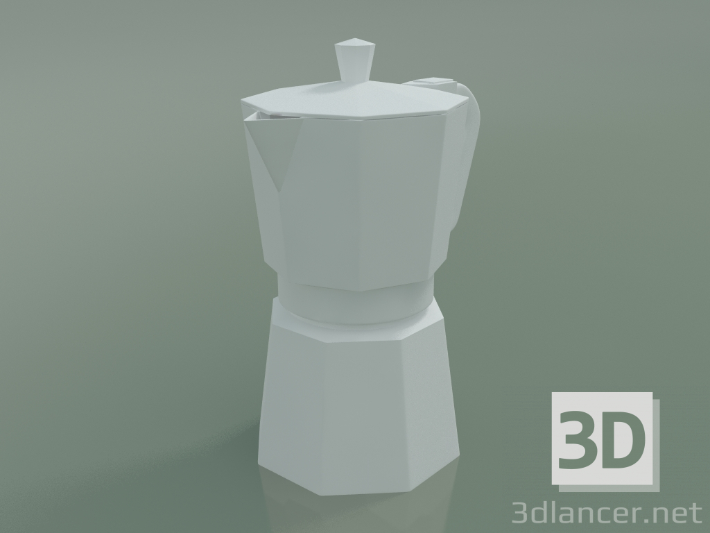 Modelo 3d Jarro Moka (pequeno, branco) - preview