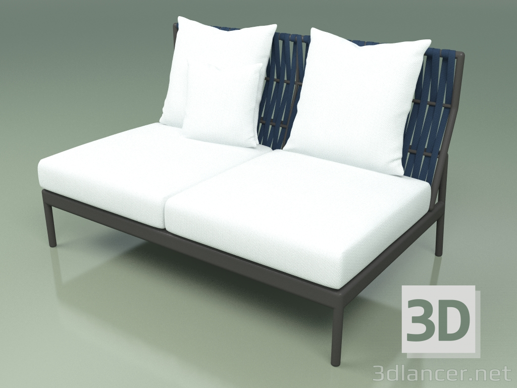 3d model Central sofa module 106 (Belt Blue) - preview