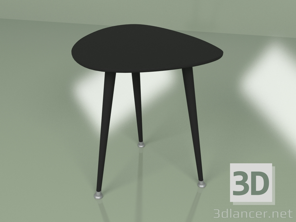 3d model Side table Drop monochrome (black) - preview