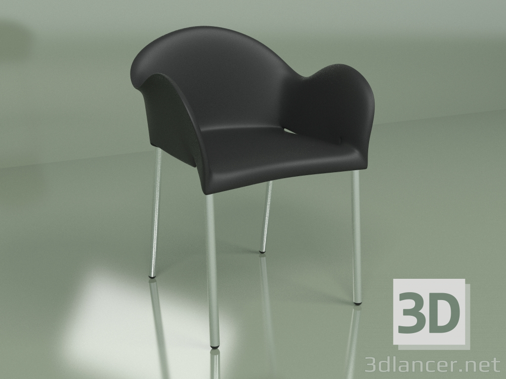 modello 3D Sedia Cloud (nero) - anteprima