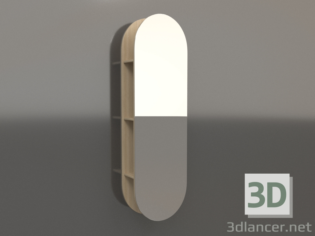 3d модель Зеркало ZL 20 (450х205х1500, wood white) – превью