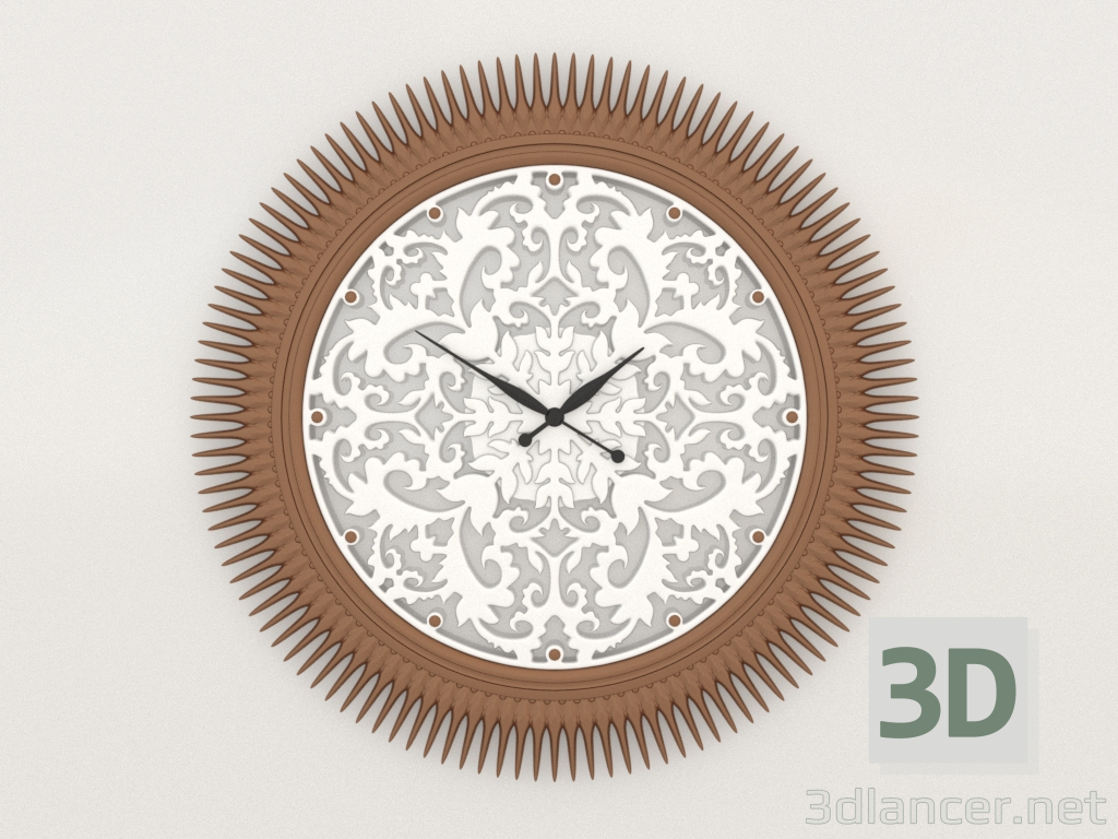 3d model Reloj de pared ARROW (bronce) - vista previa