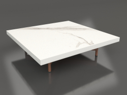 Table basse carrée (Gris agate, DEKTON Aura)