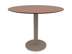 Table à manger sur pied colonne Ø90 (Bronze)