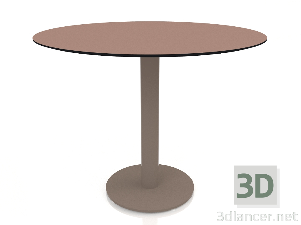 Modelo 3d Mesa de jantar com perna de coluna Ø90 (Bronze) - preview