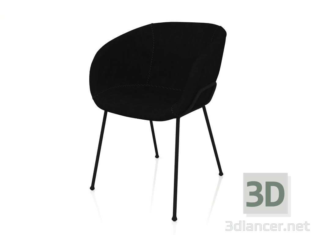 modello 3D Poltrona Feston Fab (Nero) - anteprima