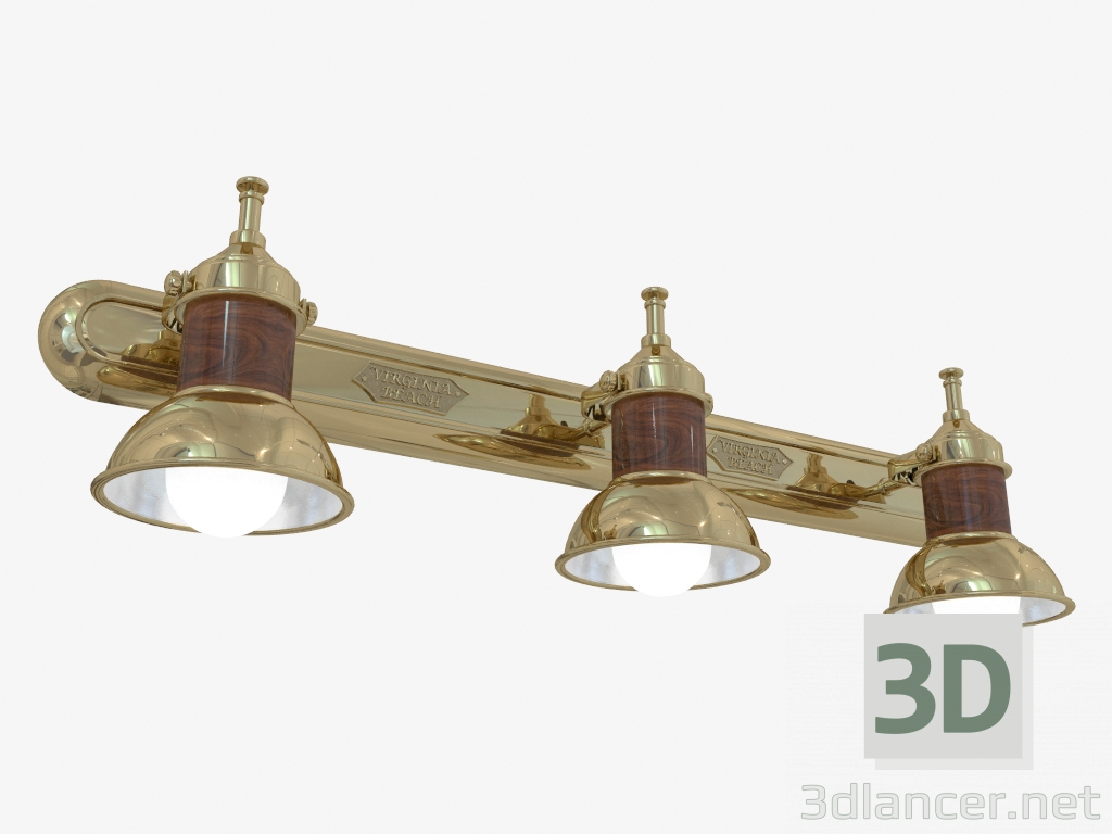 3d model Aplique de pared de tres puntos Arabella - vista previa