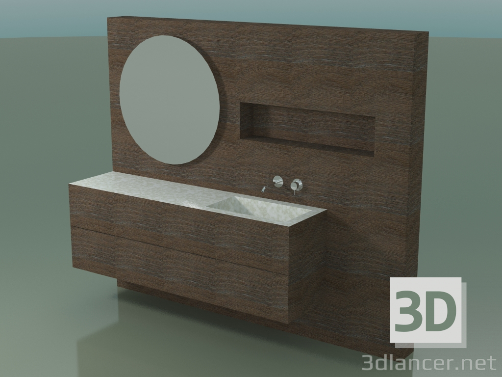 Modelo 3d Sistema de decoração de banheiro (D01) - preview