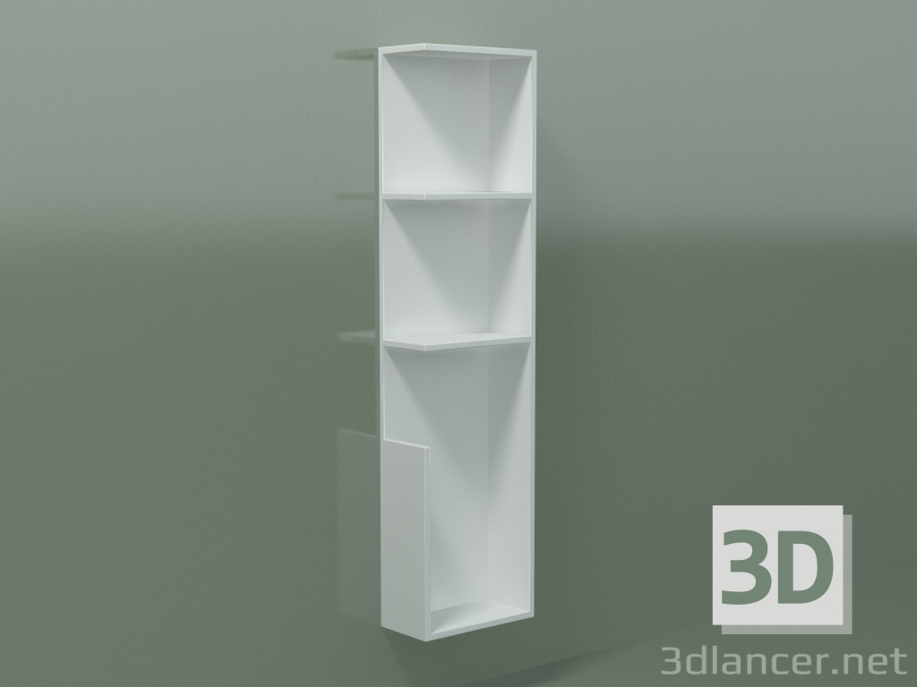 3d model Vertical shelf (90U19004, Glacier White C01, L 24, P 12, H 96 cm) - preview