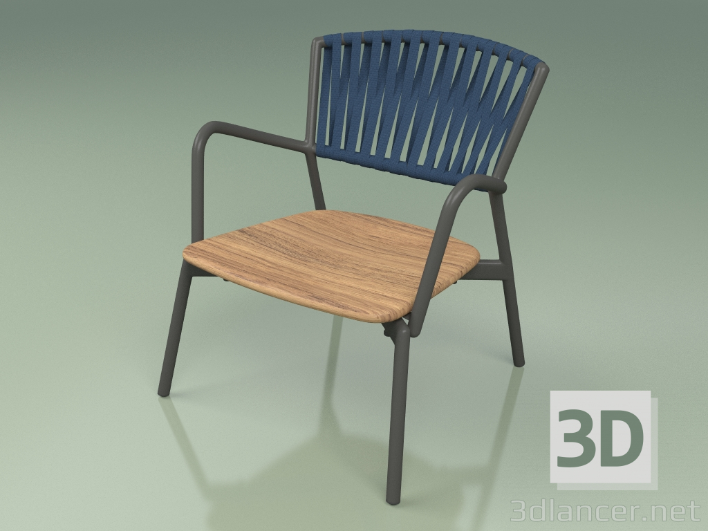 3D Modell Stuhl 127 (Gürtel Blau) - Vorschau