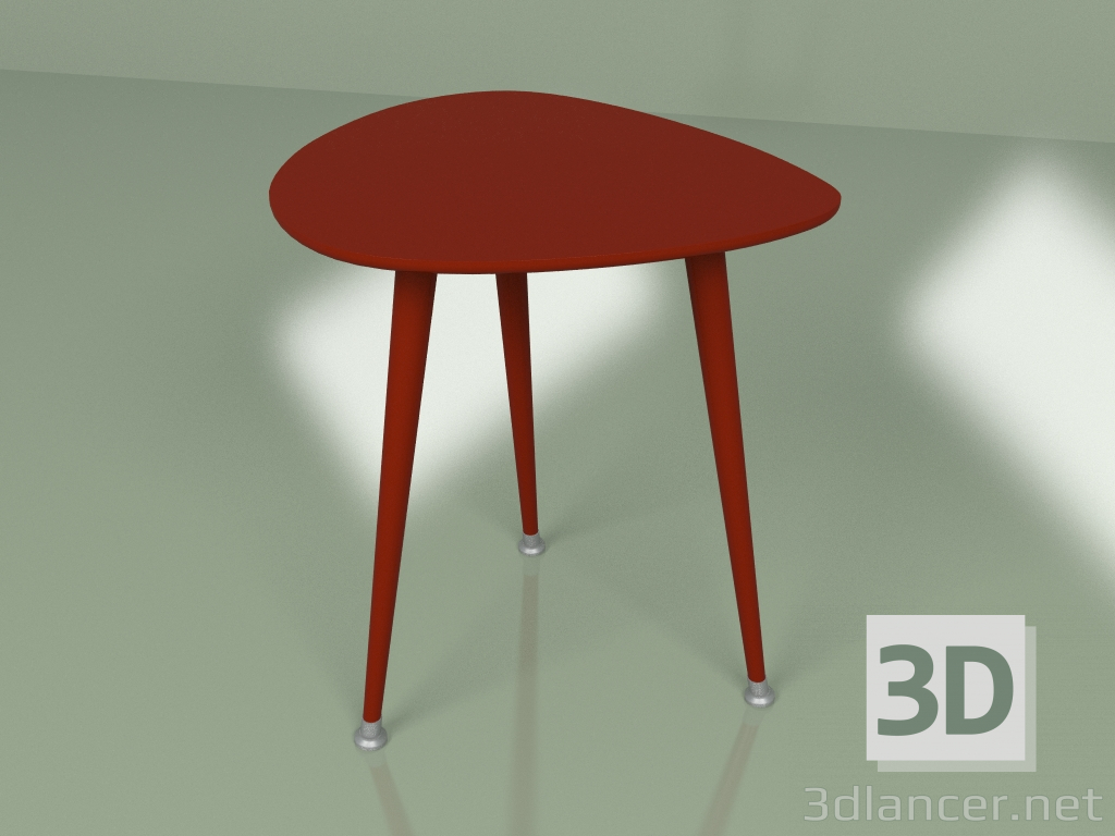 3d model Mesa auxiliar Drop monocromo (burdeos) - vista previa